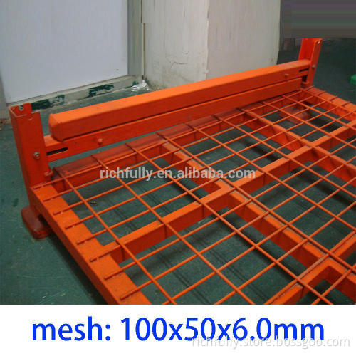 4square tube posts Tire Stacking Rack with mesh board